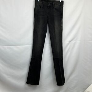Black Orchid skinny flare dark gray jeans with zipper detail NWOT size 27